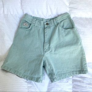 Wrangler Vintage Mint Green Denim Shorts